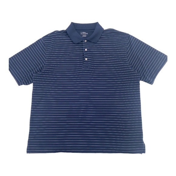 Pro Tour Blue Pin Stripe Short Sleeve Men’s‎ Polo Shirt Size Extra Large - Picture 1 of 6